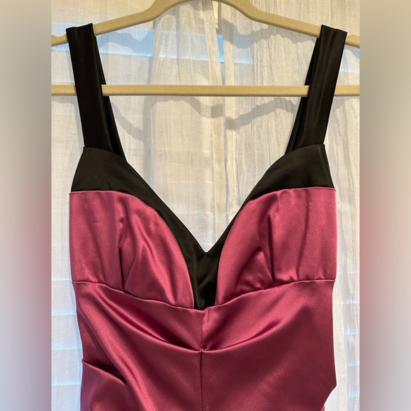 Nicole Miller Women's Satin Ruched Evening Dress - Picture 6 of 8